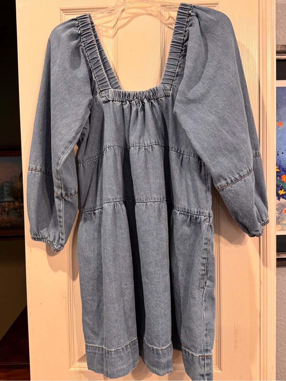 FREE PEOPLE Lou Jean Denim Babydoll Dress, size Small - Picture 4 of 13
